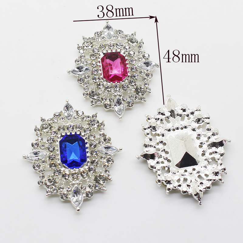 5pcs / lot Alloy Decoration Crystal Flatback DIY Belt Bag Wedding Ribbon Invitation Supply Accessories