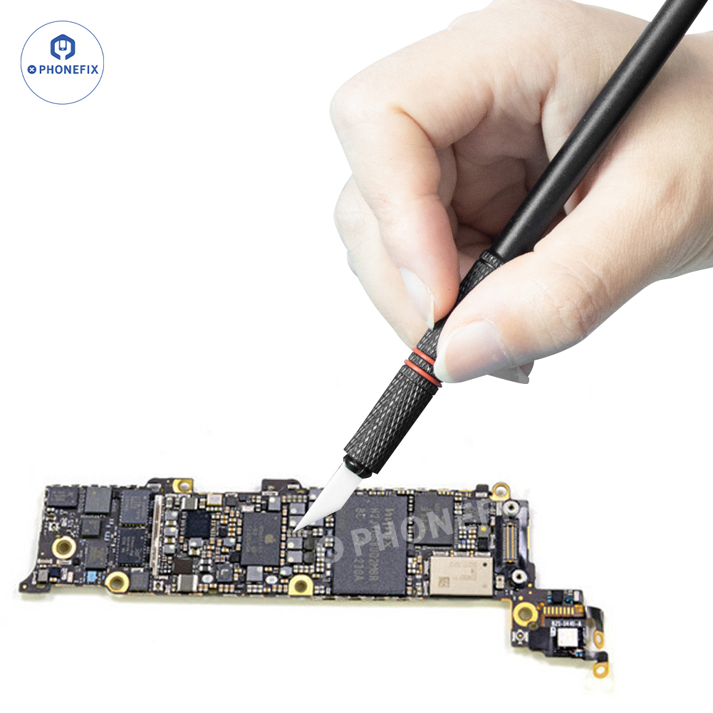 Grattoir à colle à lame en céramique triangulaire plate, couteau mis en œuvre, lame antistatique plate, pièces de rechange pour téléphone, BGA, IC, livres de colle, 3 pièces