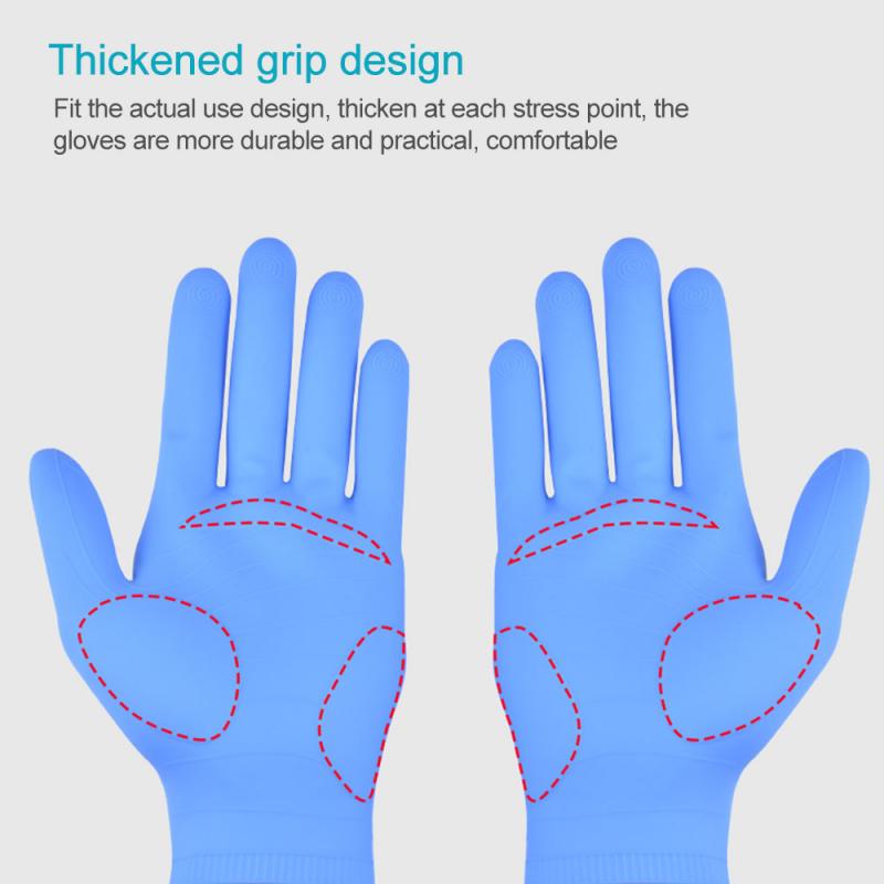 Guantes de nitrilo resistentes a altas temperaturas, resistentes al agua y al aceite, de silicona, reutilizables, 2 uds.