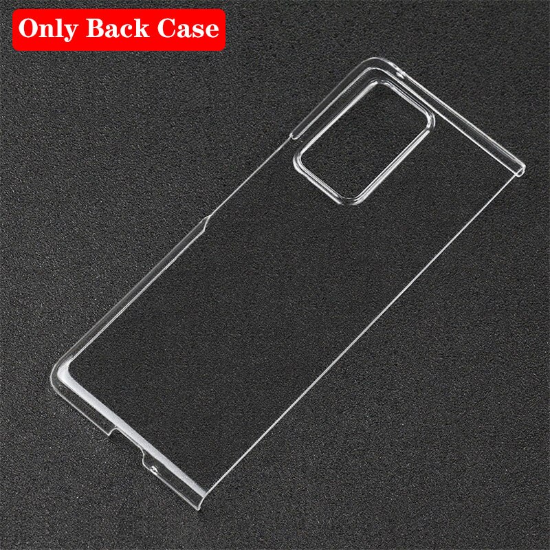 Front Back Protective Case Cover for Samsung Galaxy Z Fold 2 Shockproof TPU Transparent Phone Cases Covers for Galaxy Z Fold2: only back case