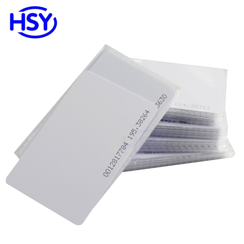 Hsy 125 khz proximity em id älykortit rfid kulunvalvonta  tk4100 em4100 valkoista korttia