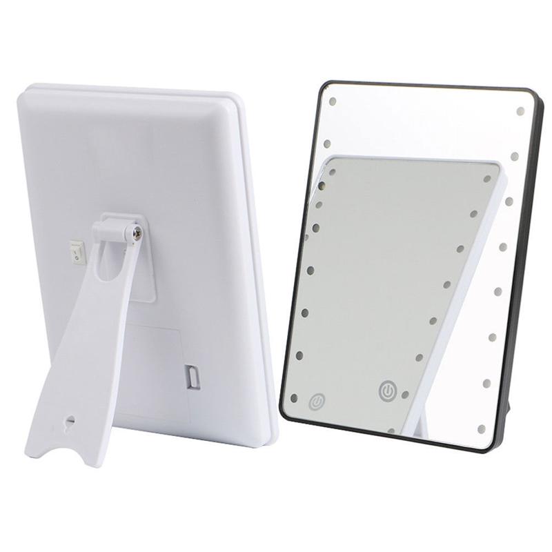 Makeup Mirror With 8/16 LEDs Cosmetic Mirror Touch Dimmer Switch Battery Operated Vanity Mirror Espejo With Stand For Tabletop