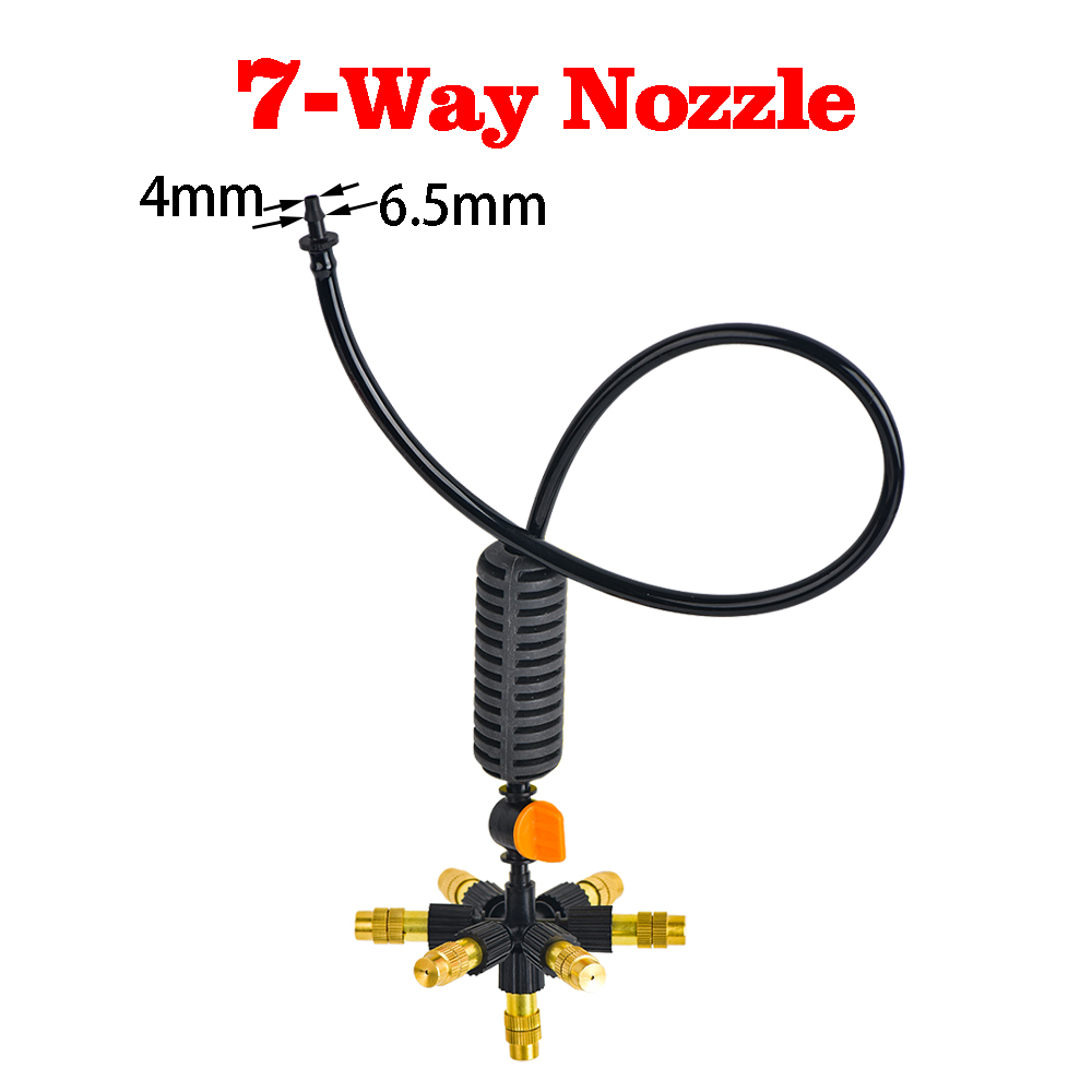 Wisząca dysza zamgławiająca system nawadniania z zraszaczem mgły wodnej 5/7-kierunkowy regulowany zestaw opryskiwacza robić nawilżania szklarni: Burgundowy