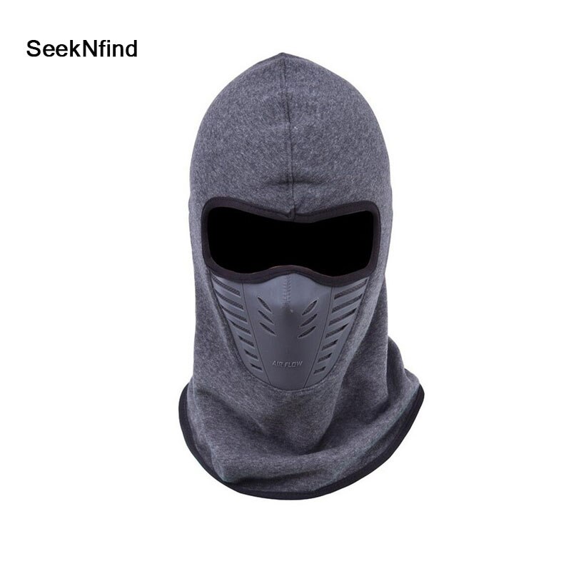 Stofdicht Fietsen Winter Fleece Warm Full Face Cover Anti-dust Winddicht Ski Mask Snowboard Hood Anti- dust Bike Sjaal: Grijs