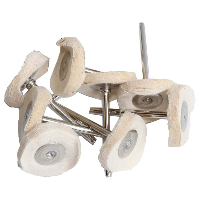 50Pcs 1 Inch Polishing Buffing Wheel Set for Dremel 3Mm Shank for Rotary Tool Accessories Mini Brush Polishing Kit