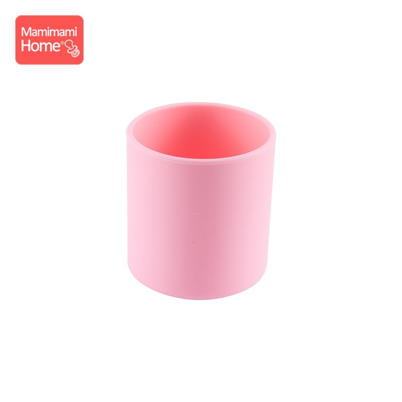 1pc baby drinkbekers voor training, waterbekers voor baby's, voedingsbekers voor peuters, drinkbekers van siliconen voor voedselveiligheid, drinkgerei voor kinderen: Roze