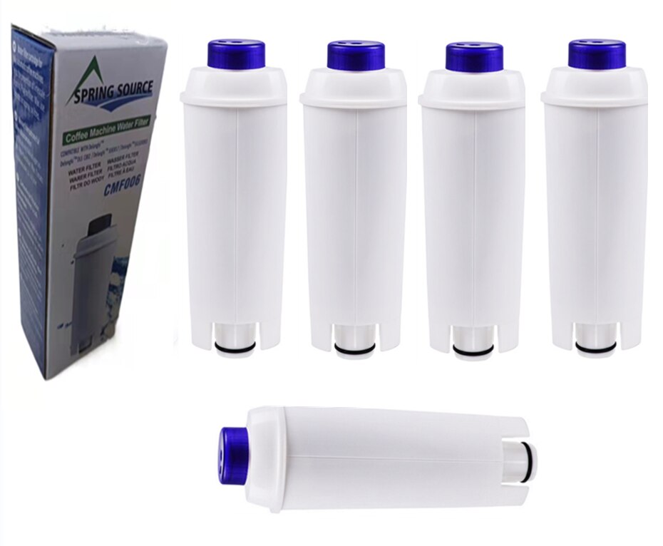 TÜV SÜD Certified DLS C002 Coffee Water Filter, Compatible with De'Longhi 5513292811, CFL-950, SER3017, ECAM/ESAM/ETAM Series,: 5pcs
