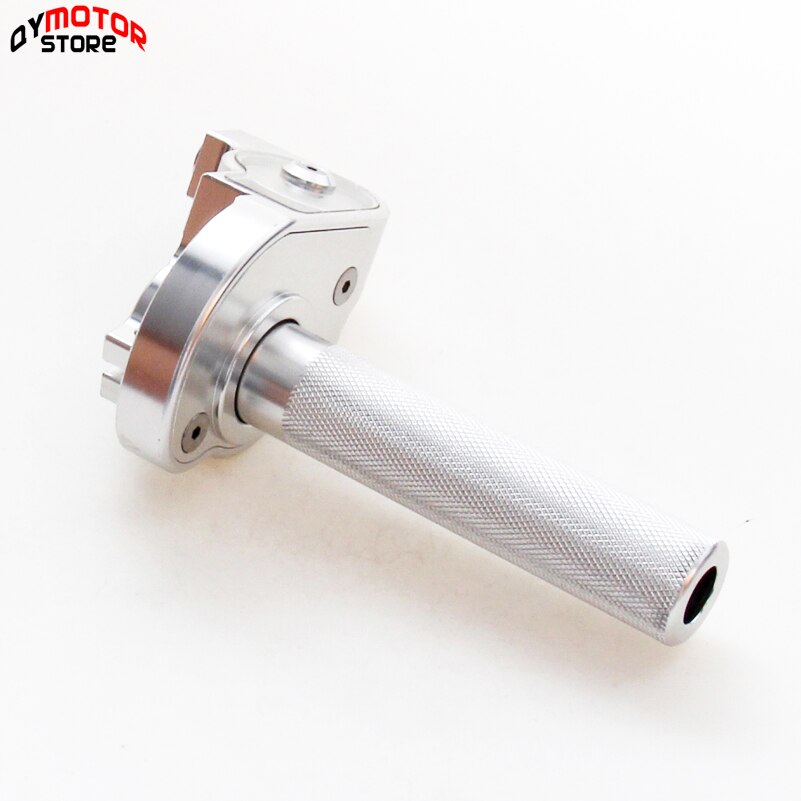 7/8 ''Cnc Aluminium Twist Gashendel Grip Voor Dirt Bike Quad Atv Pit 50cc 125cc 150cc 250cc: silver