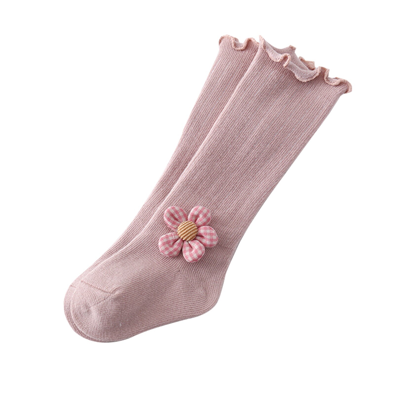 Kids Kniekousen Unisex Bloem Lange Buis Kous Voor Fall Winter 0-12 Maanden: E / 12m