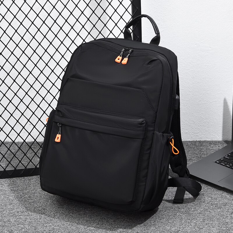 Herren-rucksack, reise-laptop-rucksack, strapazierfähiger, wasserabweisender schul- und college-rucksack, laptoptasche für damen, passend für notebooks, schwarz