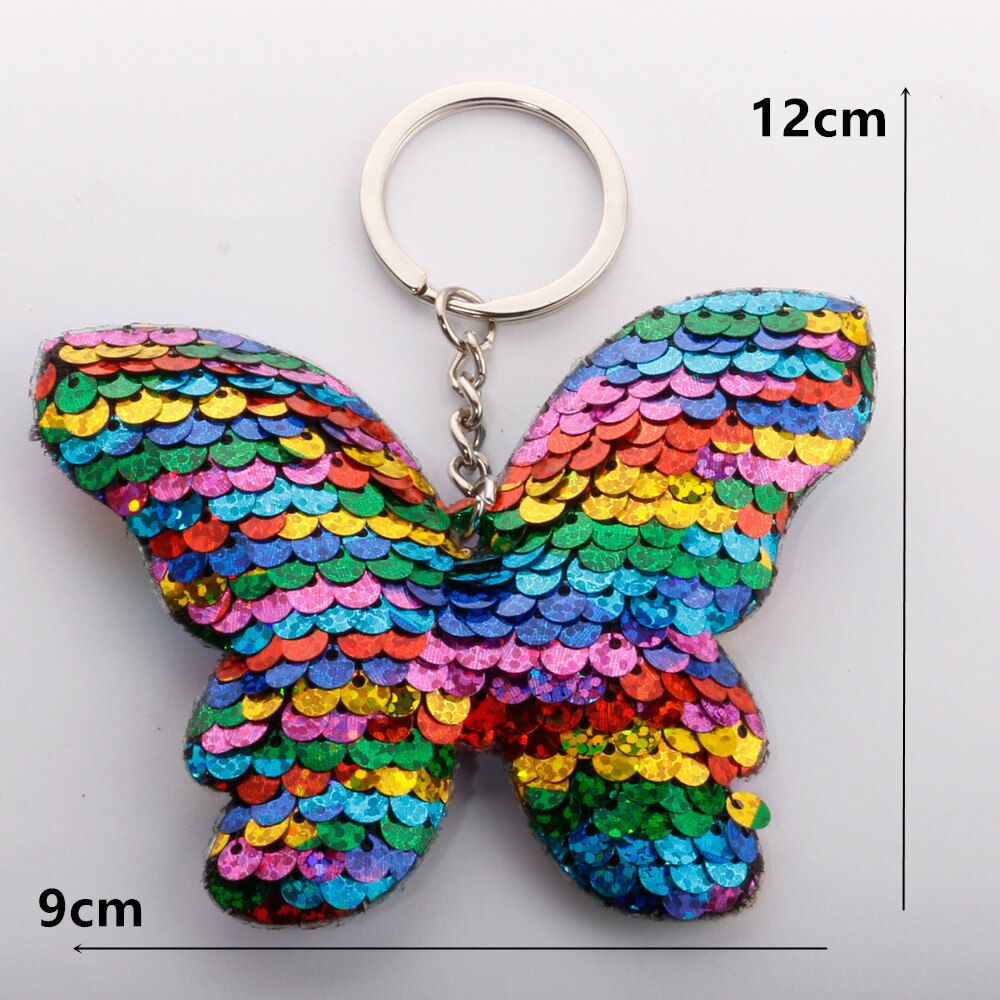 Glitter Pailletten Vlinder Sleutelhanger Hanger Valentijnsdag Gelukkige Verjaardag Bruiloft Gunsten Meisjes Vrouwen Ornamenten