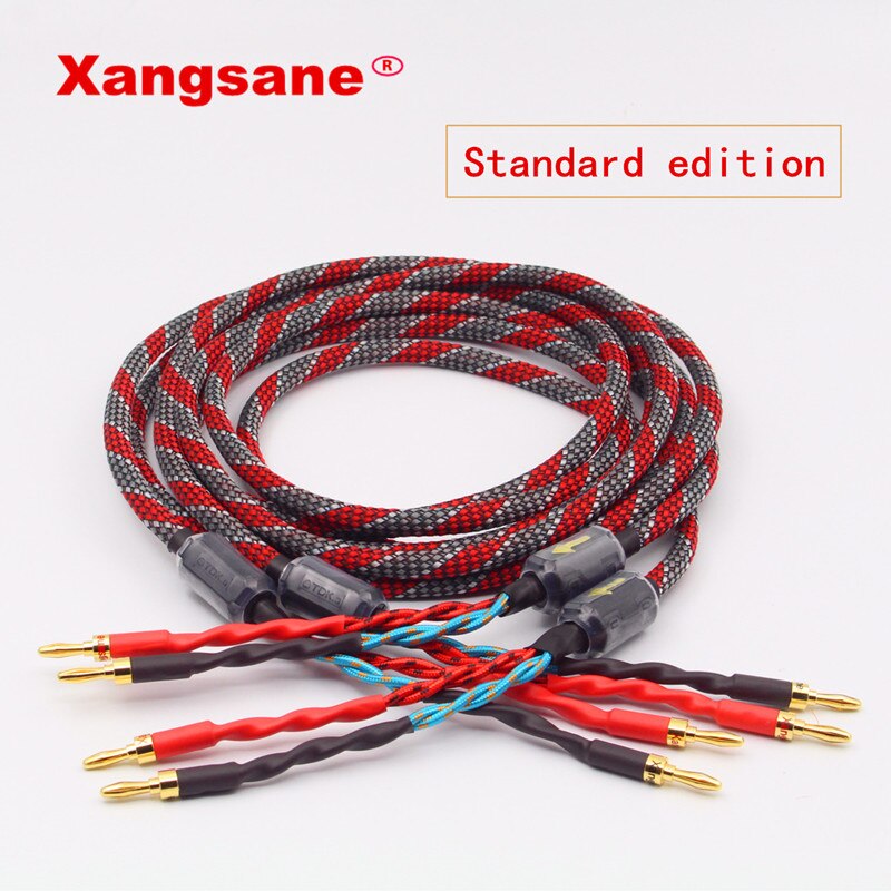 One Pair Xangsane oxygen-free copper audio speaker cable HI-FI high-end amplifier speaker cable Banana head cable: Standard edition / 2.5m