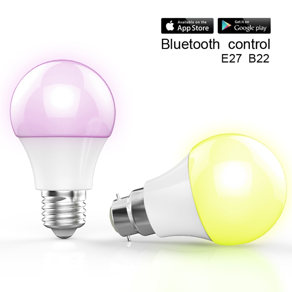JXSFLYE Magic Blue 4.5W E27 RGBW Led Lamp Bluetooth 4.0 Smart Verlichting Lamp Kleurverandering Dimbare AC90-240V voor home Hotel