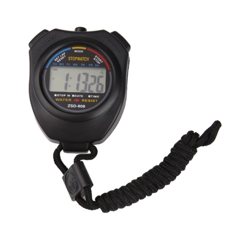 Handheld Sports Stopwatch Timer Digital Sports Timer Chronograph Sports Stopwatch Counter with Strap