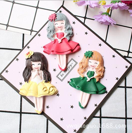 Cabochon de résine dessin animé filles | 1 pièce, grand Cabochon plat, Figurine Scrapbook, accessoires de décoration pour enfants, embellissements de téléphone bricolage
