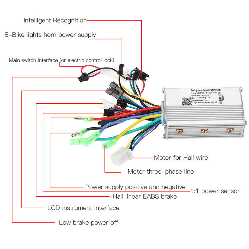 Elektrische Scooter Controller Set 250/350W Elektrische Fiets Controller Set Voor Elektrische Voertuigen Elektrische Fietsen Scooters