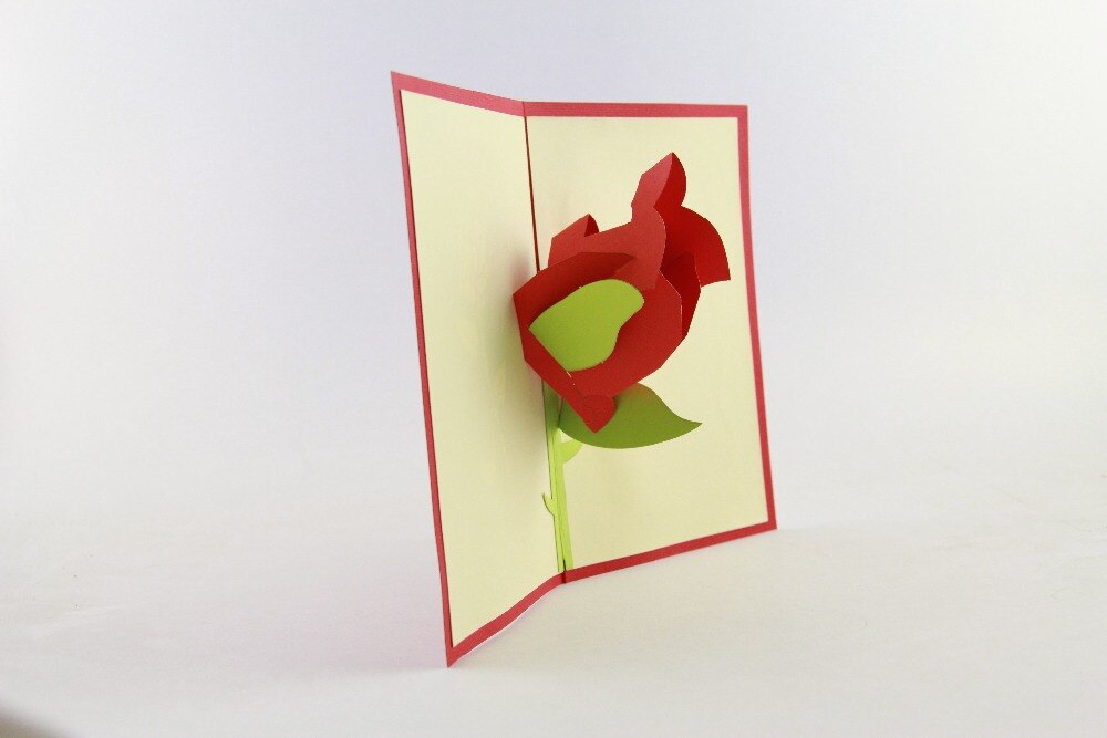 3D Rose Pop up Greeting Cards, Any Occasion Pop up Card, Colletible Greeting Cards