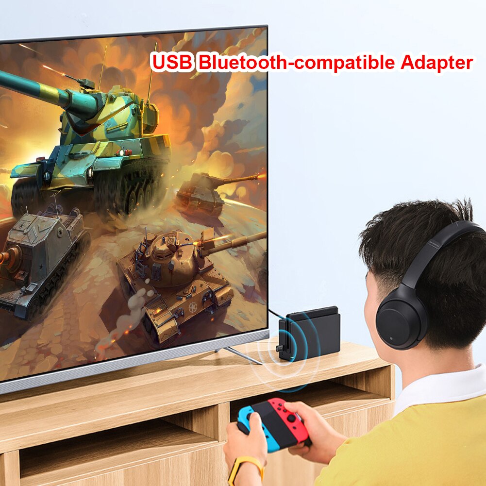USB Bluetooth 5.0 Transmitter Audio Adapter For Airpods Computer PC PS5 Nintendo Switch Bluetooth Adapter TV Mode BT90 Adapter