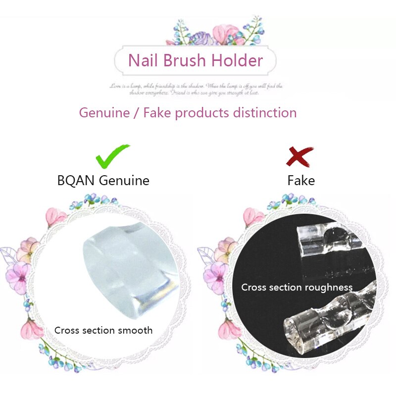 Bqan 2pc nagelborste akryl stativ nail art borsthållare ställ klara nagelverktyg display stativ vila verktyg