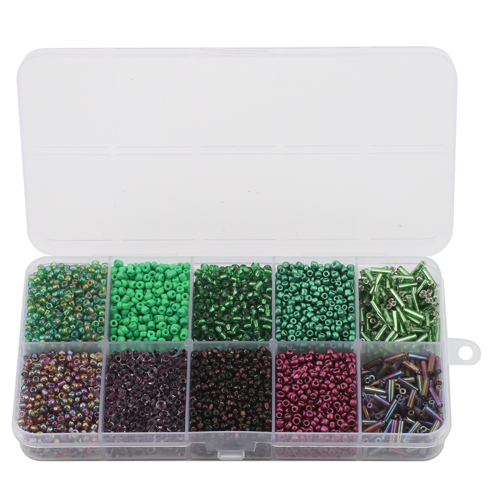 130g/set Glass Round Seed Beads Tube Loose Beads DIY Bracelet Necklace Czech Crystal For Jewelry Making Handmade Accessories