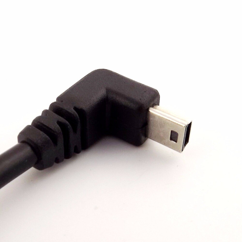 10pcs High Speed USB A Male to Mini 5Pin Male UP Angled Data Charger Adapter Cable 30cm