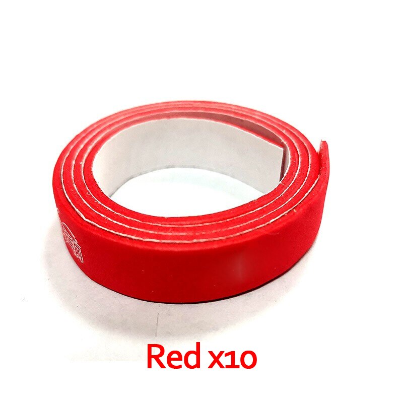 10x originale gewo bordtennis ketcher kant tape side beskyttende tape ping pong bat svamp tape tilbehør: 10x røde