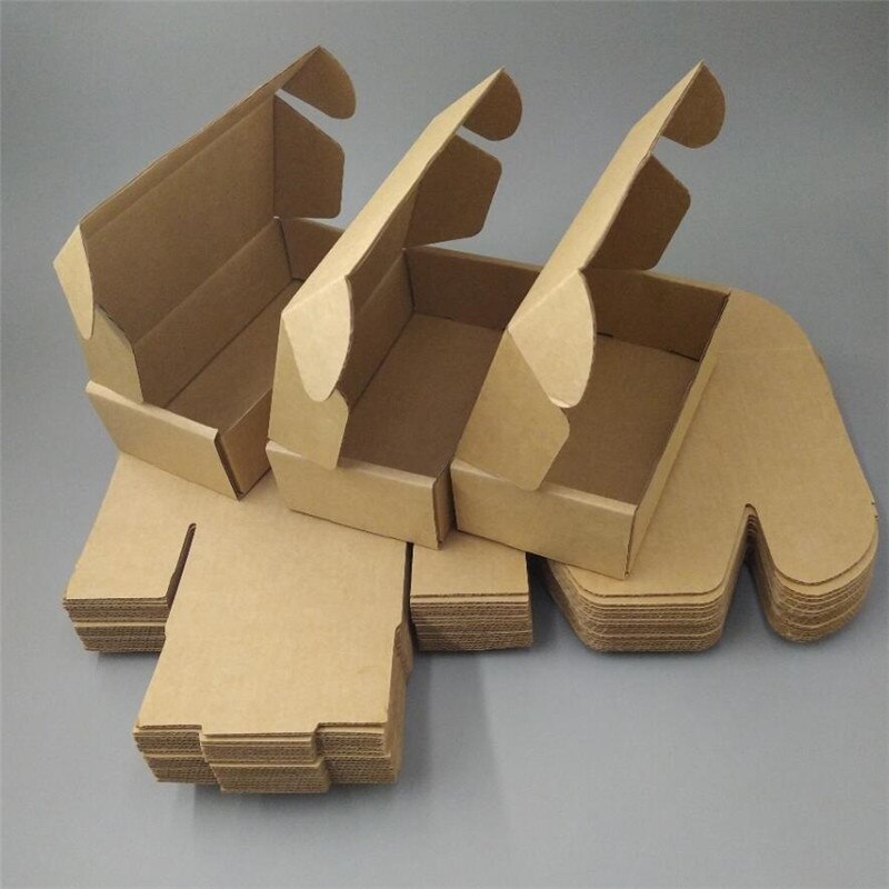 10*5*4.5cm Small Mailing Boxes Brown Kraft Carton Brown Box