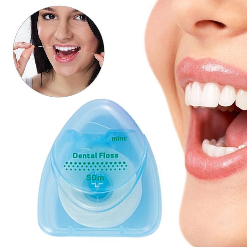 1 PCS Dental Floss 50 meter 54 Yard Wire Floss Dental Flavor Pick Floss Flosser Pick Interdental Tooth Mint Dental Stick Br N7W5