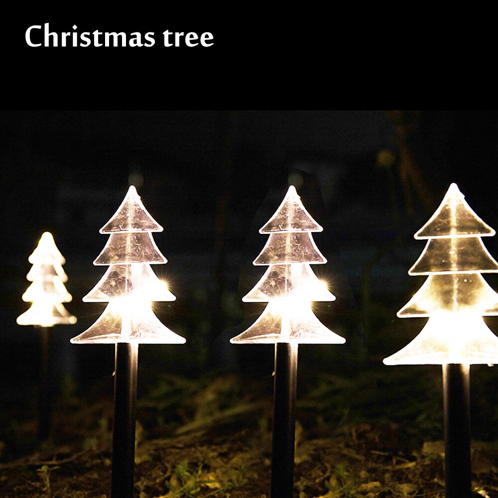 Christmas Decorative Christmas Solar Stake Lights Garden Solar Lawn Lights Outdoor Waterproof Solar Pathway Lights for Yard: Christmas tree