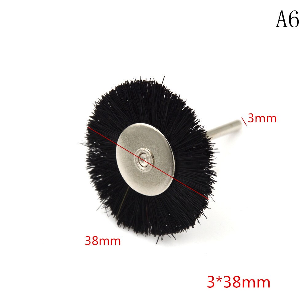 5pcs Mini Wood Working Buffing Polishing Grinding Abrasive Disc Head Set Nylon Brush Wheel For Dremel Drill Rotary Tools