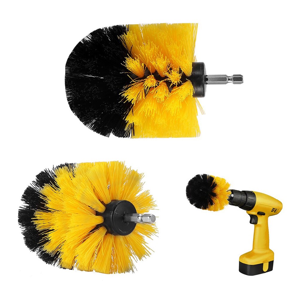 1/3Pcs Set Drill Power Scrub Clean Brush Electric Drill Brush Kit With Extension For Grout, Tiles,Bathroom, Kitchen & Auto