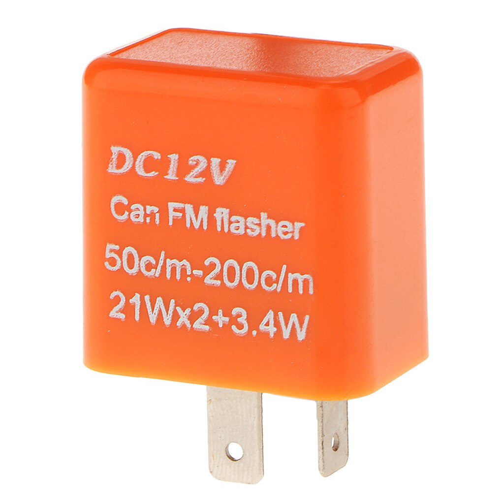 2 Pin 12V Flash LED Turn Light Flasher Relay Motorcycles Signal Control for Harley Kawasaki Yamaha Suzuki Choppers