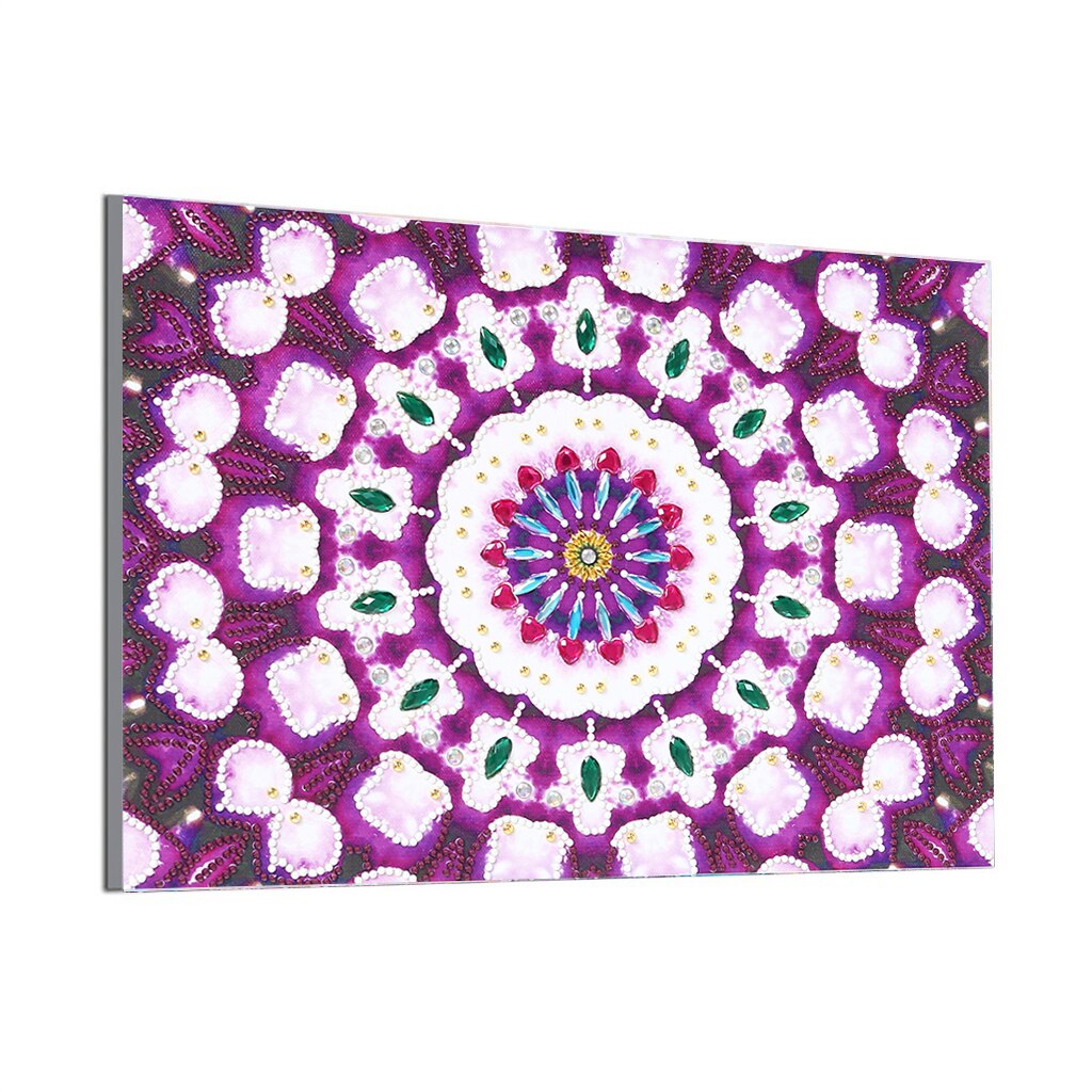 Erikoismuotoinen timanttimaalaus mandala kukka moderni kuvio tee itse 5d -osainen pora ristipisto kristalli taide kirjonta koriste: Dz545 30 x 40cm