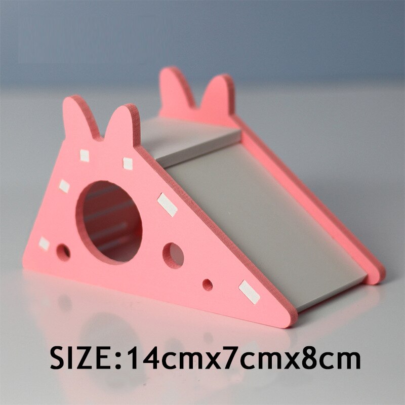 Montiert Hamster Rutsche Spielzeug Guinea Schwein Goldene Bär Lustige Atmungsaktive Hamster Haus Nest Chinchillas Hamster Zubehör: Rosa-14x7x8cm