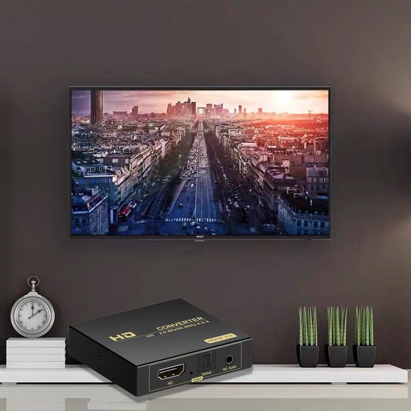 Digital Premium 4K 60Hz To + (SPDIF + RCA Stereo) Extractor Converter