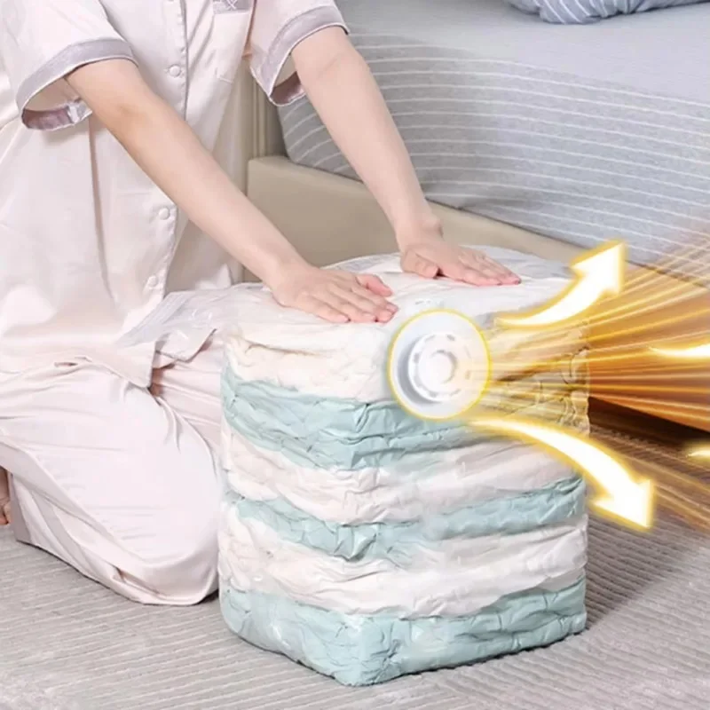 5/1PCS Cubic Vacuum Storage Bags For Clothes,Space Saving Bags Storage Vacuum Seal Packet,Folding Compressed Organizer Bag