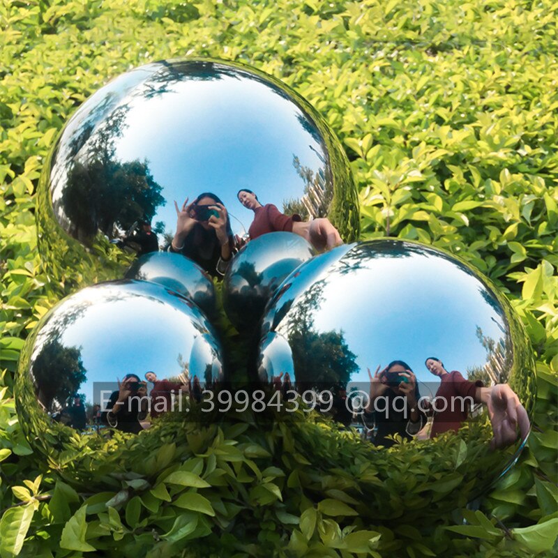 Diameter 16mm-550mm 304# material 0.6mm thickened stainless steel hollow mirror garden decorative ball boutique float ball