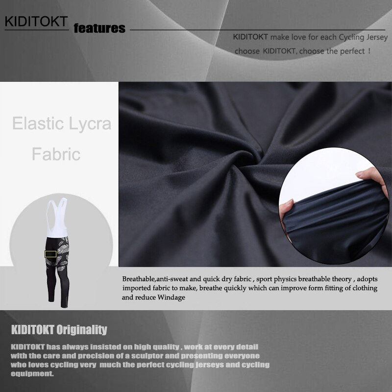 Kiditokt pro 3d gel padded coolmax fietsbroek, herfst mountainbike fietsbroek, mtb fietsbroek voor heren