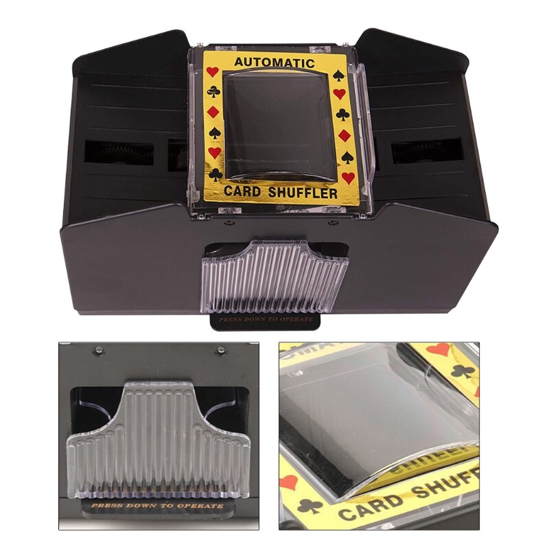 Automatische 1-4 Decks Kaartenschudmachine Batterij-Operated Elektrische Shuffler Machine Elektronische Poker Apparatuur Voor Spelen Brug Of po