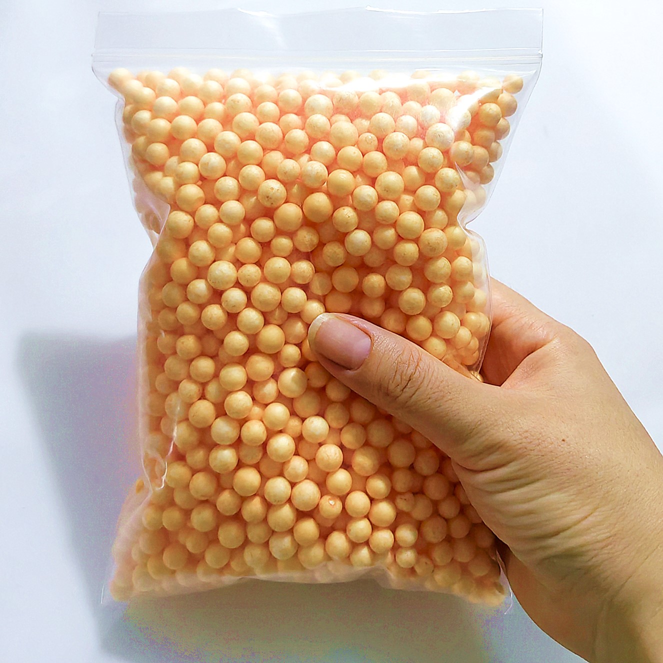 Mini perles de mousse colorées 6-8mm, boules de mousse multicolores, remplissage de polystyrène, boule à bulles, décoration de fête de mariage: Orange