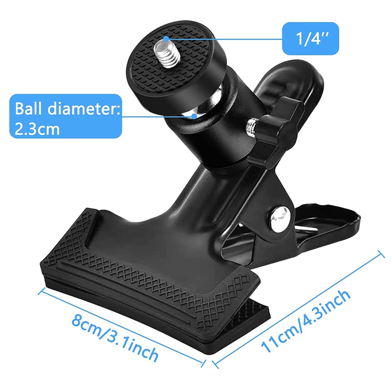 Camera Flash Mount 360 Graden Camera Klem Houder Statief Klem Mount Flash Stand Met 1/4 Inch Draad Bal Hoofd