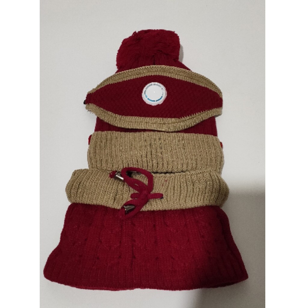 Adult Cycling Face Mask Beanie Hats Winter Knitting Plush Bomber Hats And Scraf Outdoor Protection Windproof Bomber Hats Se6
