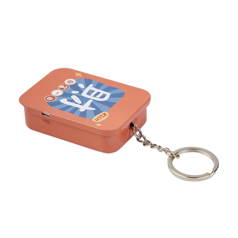 Met sleutelhanger Push-Pull blikken doos met schuifdeksels DIY opbergdoos Multifunctionele meerdere stijlen Metalen doos Schoolbenodigdheden: Paars