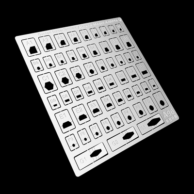 Gundam detailing tool Detail modification auxiliary engraving ruler Detail Add Line Tool 58in1: AJ0096