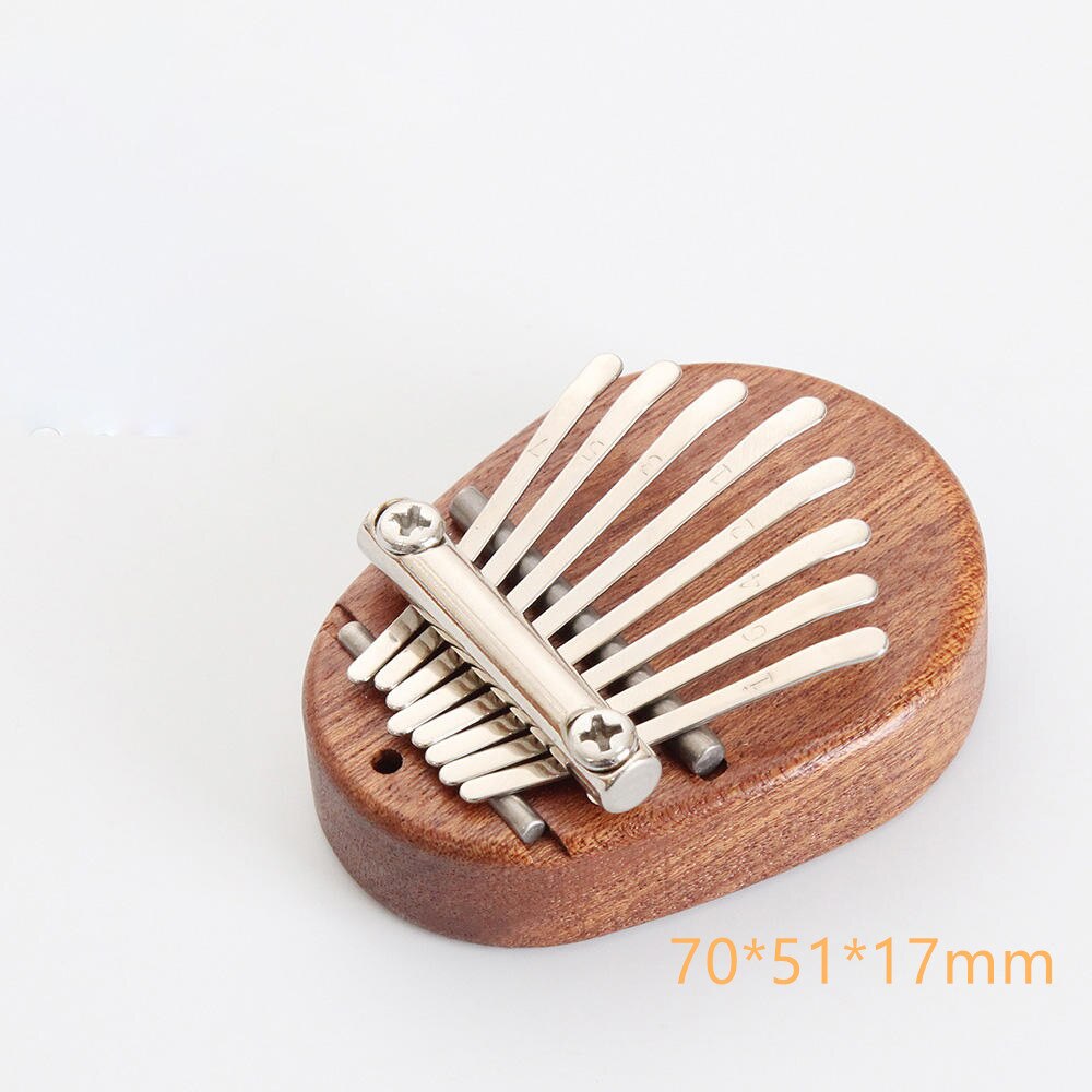 Mini Kalimba 8 Keys Thumb Piano Great Sound Finger Keyboard Musical Instrument For Kids Girlfriend Festive MultiStyles: Wooden oval