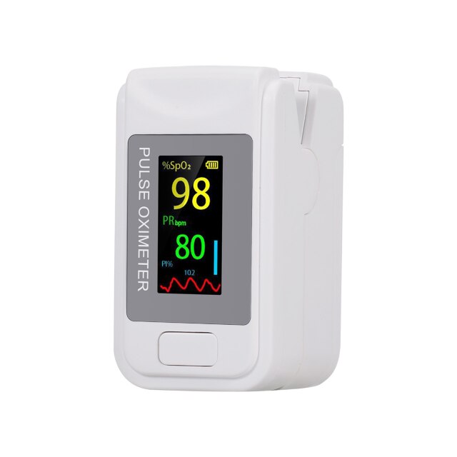 Finger Oximeter Digital Fingertip Pulse Oximeter Blood Oxygen Saturation Meter Finger SPO2 PR Heart Rate Monitor saturimetro: MD1800