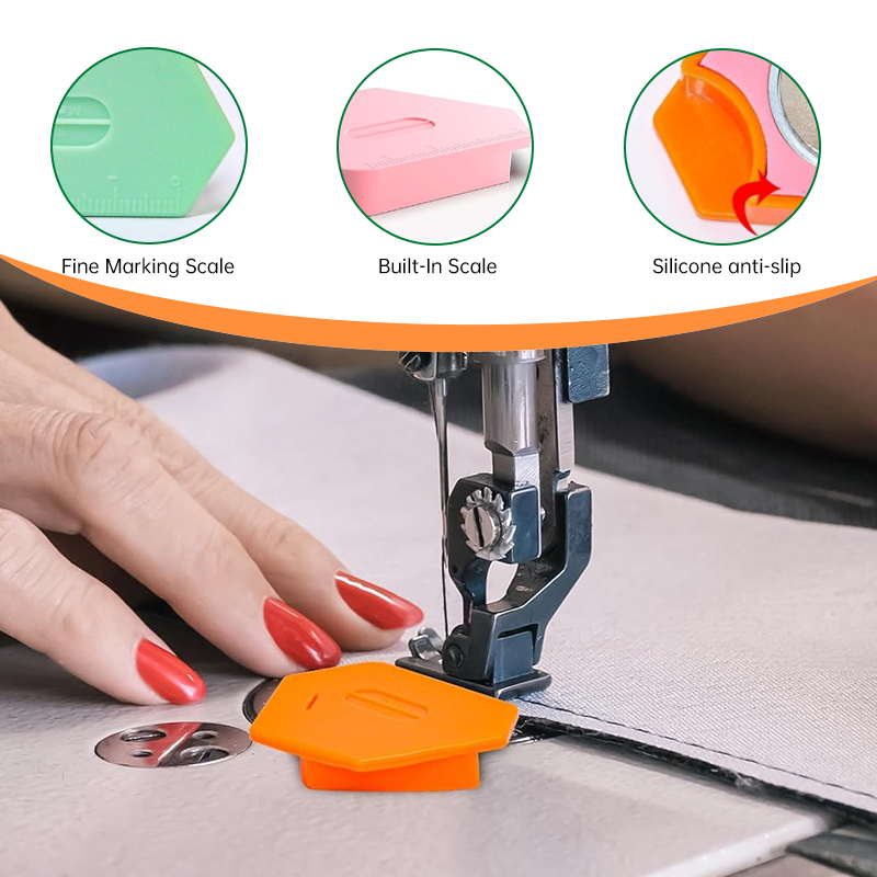 Magnetische naadgeleider Naaimachine Veelhoekige magnetische naadgeleider Anti-curling Positioner Accessoires voor huishoudelijke naaimachines