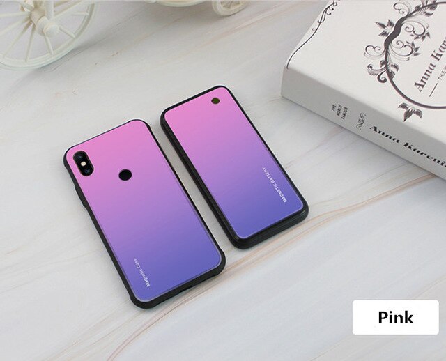 Wireless Magnetische Batterie Ladegerät Fällen Für Xiaomi Mi MIX 2S Batterie Fall Gehärtetes Glas Power Fall Für Mi MIX 3 lade Abdeckung: Pink For MIX 3