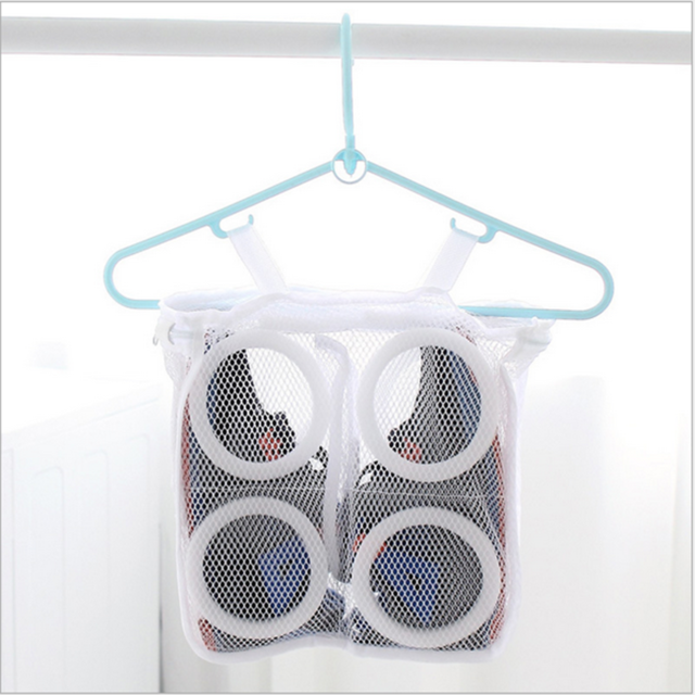 Durable Polyester Washing Shoes Mesh Net Air Bag Pouch Washing Machine Cleaner Laundry Bag Case Shoe Hanging Bag For Durable: Default Title