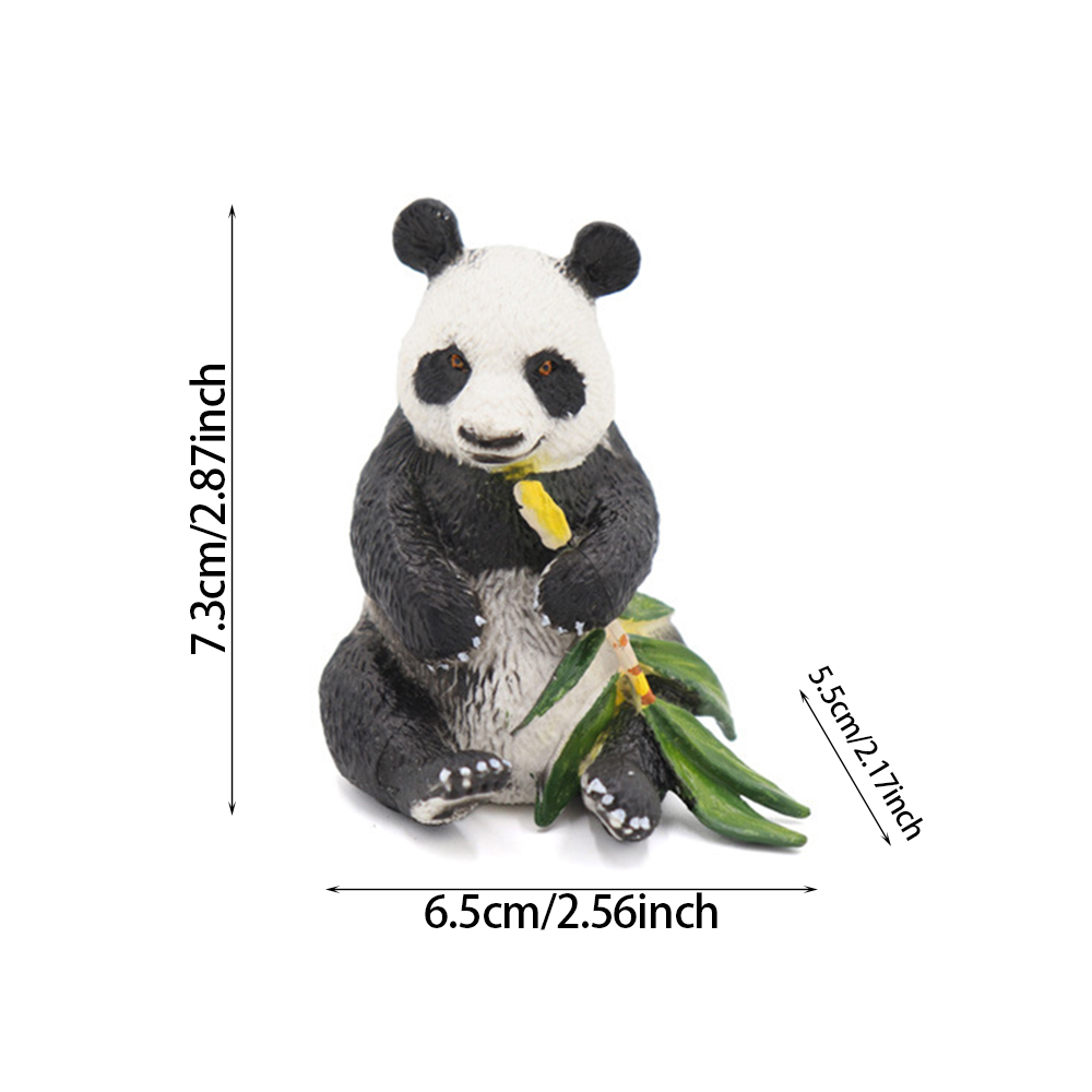 Safari Animals Cake Decor Simulation Elephant Kangaroo Panda Wild One Jungle Safari Cake Topper Happy Birthday Party Decor: Panda